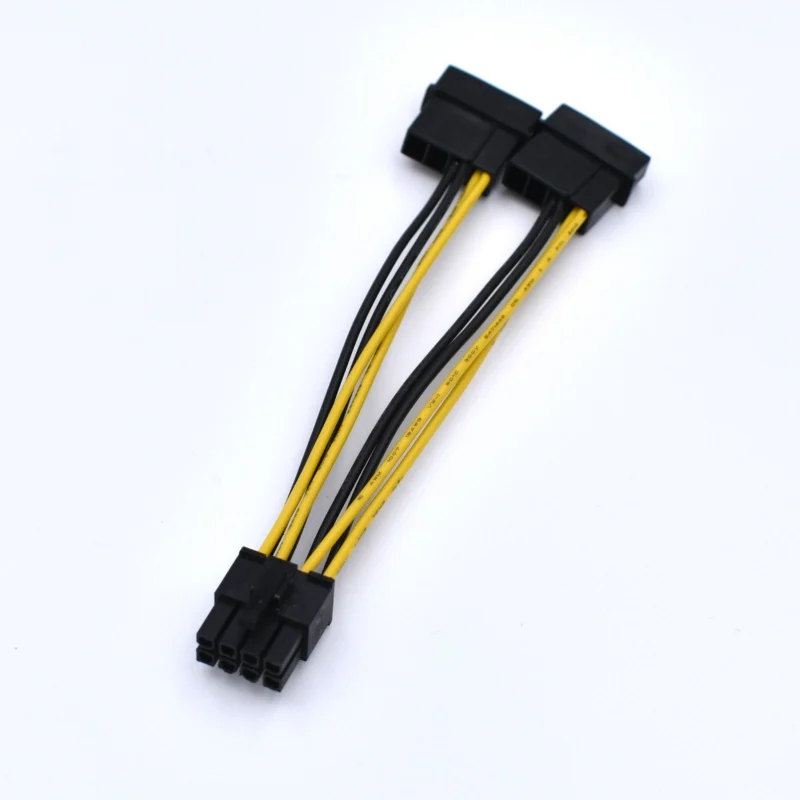 10 см двойной 4 контактный IDE Molex к ЦП 8 адаптер питания кабель|Компьютерные кабели и