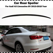 S3 Стиль углеродного волокна задний Багажник крыло для Audi A3