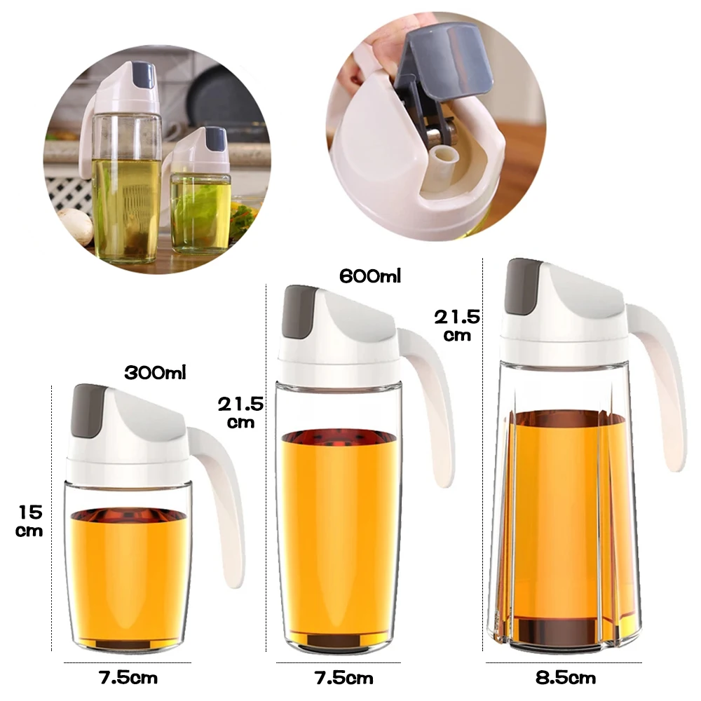 1 шт. Бытовая герметичная стеклянная бутылка для масла с автоматическим