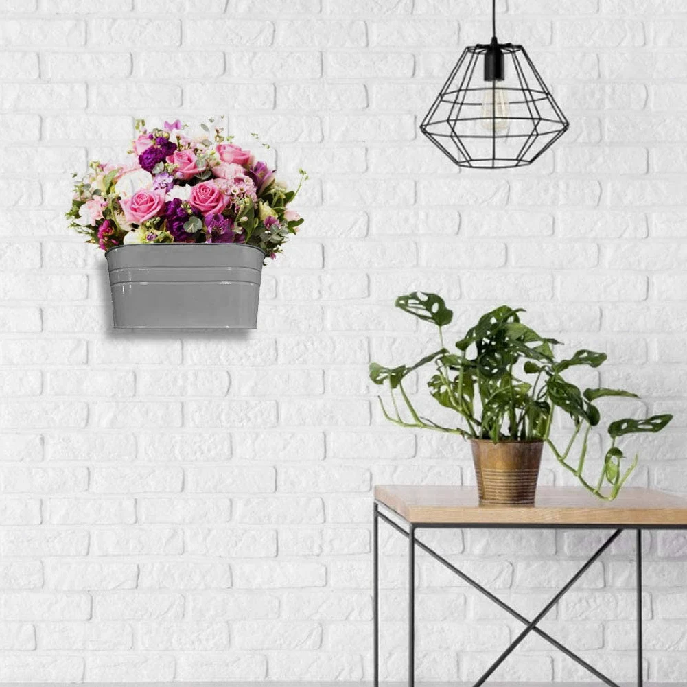 

Metal Hanging Plant Pots Hook Balcony Flower Bucket Garden Flower Pots Garden Plant Flower Container Windowsill Flower Basket