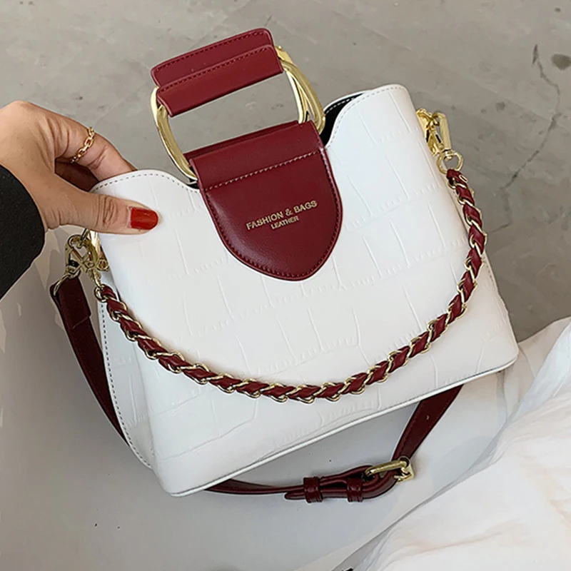 Aman Dream Stone Pattern Модные сумки на плечо из искусственной кожи для женщин 2020 новые