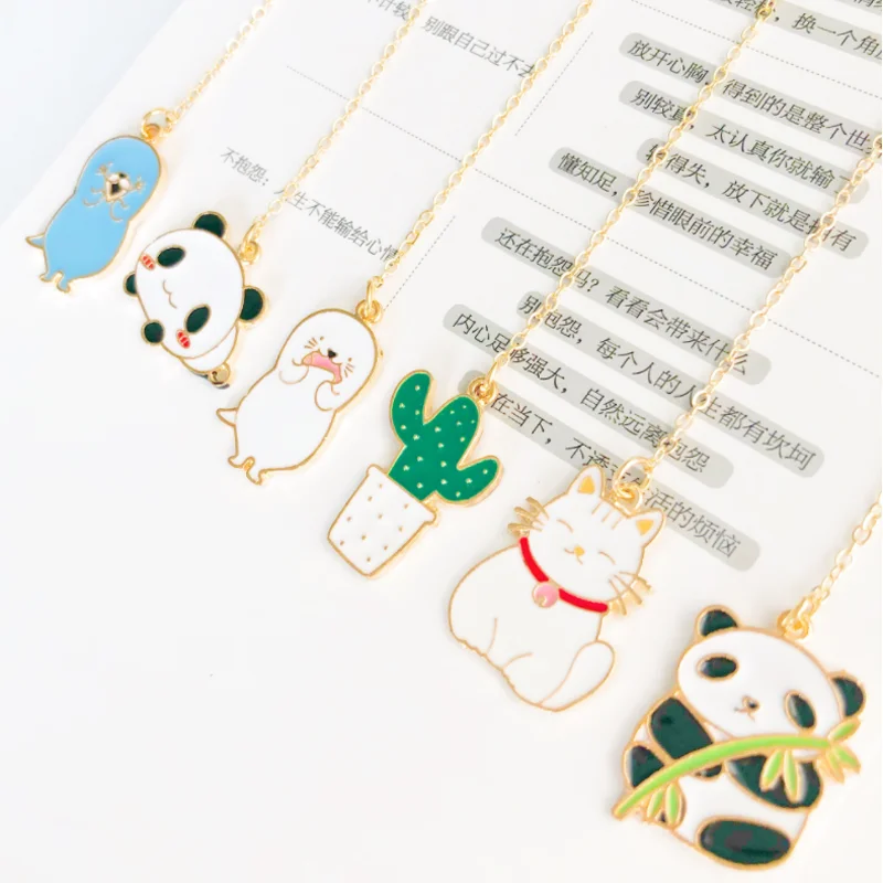 

Kawaii Panda Otter Bookmark DIY Decoration Accessories Book Mark Page Folder Office School Supplies Stationery