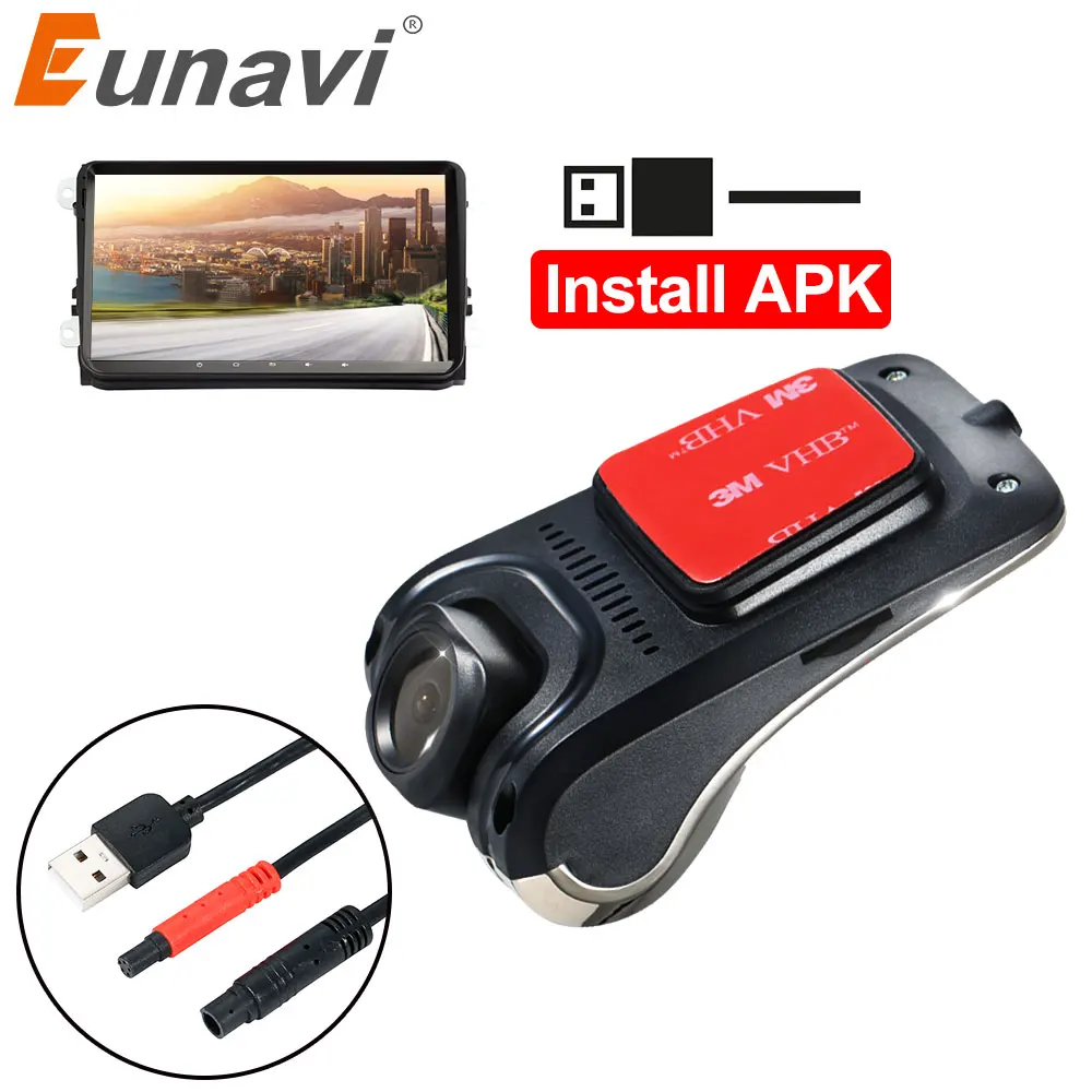 

USB автомобильный видеорегистратор для Android, автомобильный радиоплеер HD 720P, широкий угол обзора 140 градусов, автомобильная Передняя камера, в...
