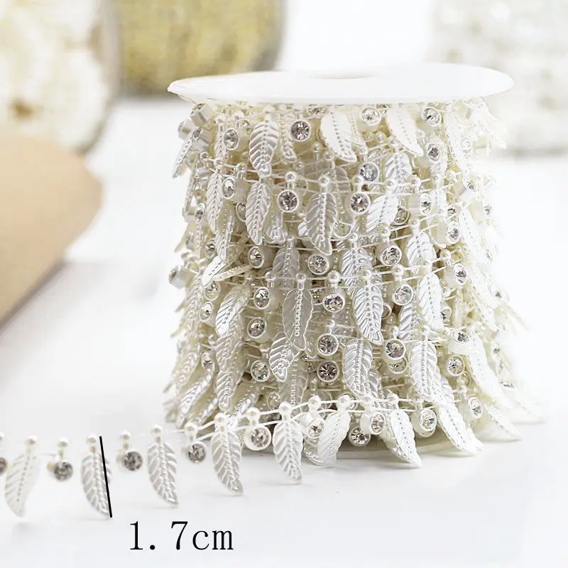 Кружевная ткань 1 ярд/лот полиэстер кружевная отделка ABS имитация жемчуга бусины