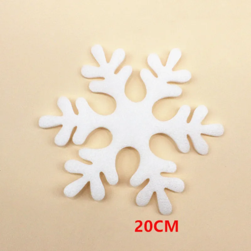 Snowflakes 6pcs 1 упаковка/6 шт DIY Пена белые поддельные снежинки для дома Рождественская вечеринка год елка Подвески Висячие украшения окна - Цвет: Snowflakes 6pcs