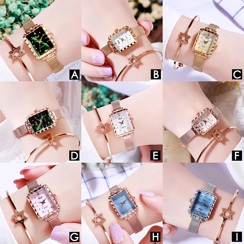 

GEDI Fashion Casual Women's Watches Quartz Simple Wristwatches Stainless Steel Band Watch