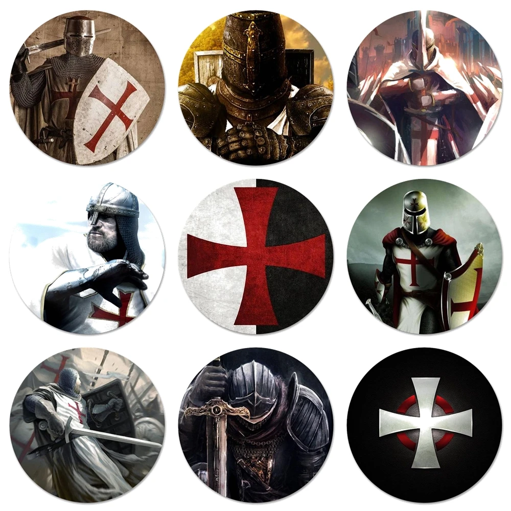 

Knight Templar Icons Pins Badge Decoration Brooches Metal Badges For Clothes Backpack Decoration