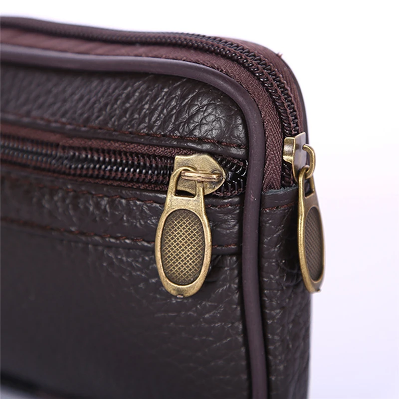 

Leather Waist Fanny Pack Men's Belt Bag Travel Cash Card Holder Wallet Phone Pouch Hip Bum Bag Casual Leather Purse