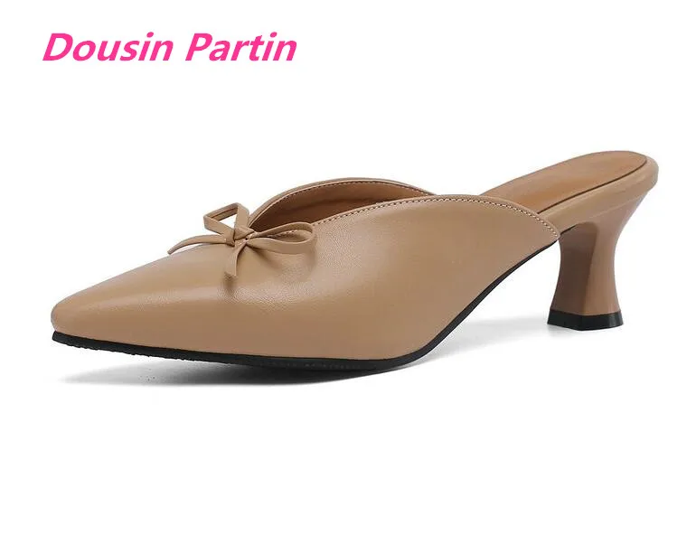 Женские мюли Dousin Partin на высоком устойчивом каблуке элегантные сандалии с