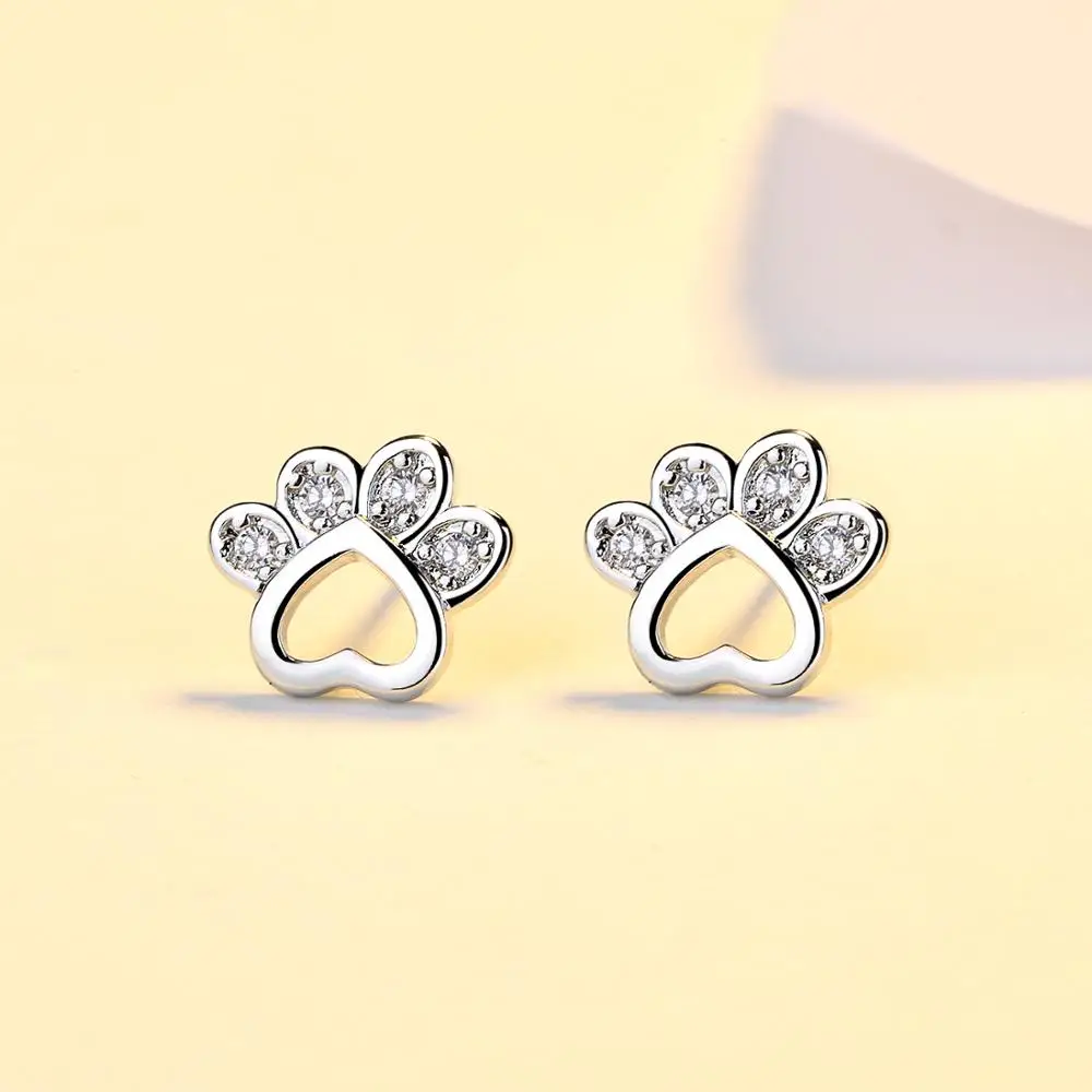 Женские серьги-гвоздики с кошачьими крапанами из серебра 925 пробы | Украшения и