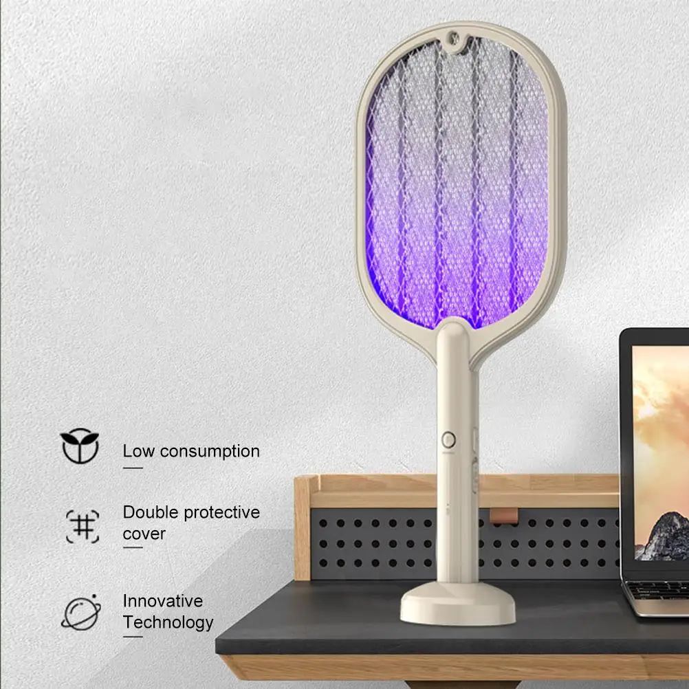 2 в 1 светодиодный электрическая ловушка для комаров электрические мухобойка