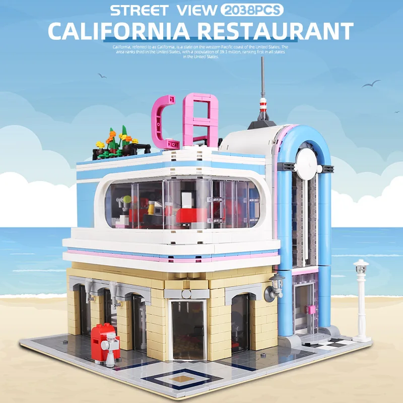 Молд KING 16001 городской уличный вид центр обеденная Модель Сборка архитектура