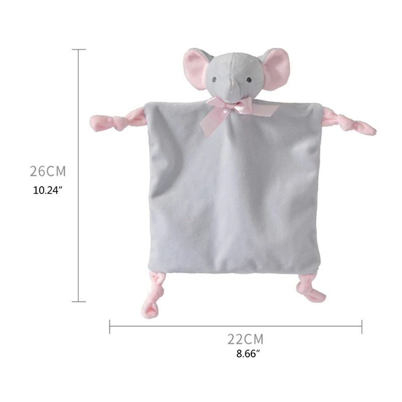

F62D Baby Soother Appease Towel Cute Animal Doll Teether Soother Bib Saliva Towel Infants Comfort Sleeping Nursing Cuddling Toys