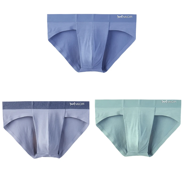3pcs men's underwear modal briefs breathable seamless shortsAntibacterial air panties