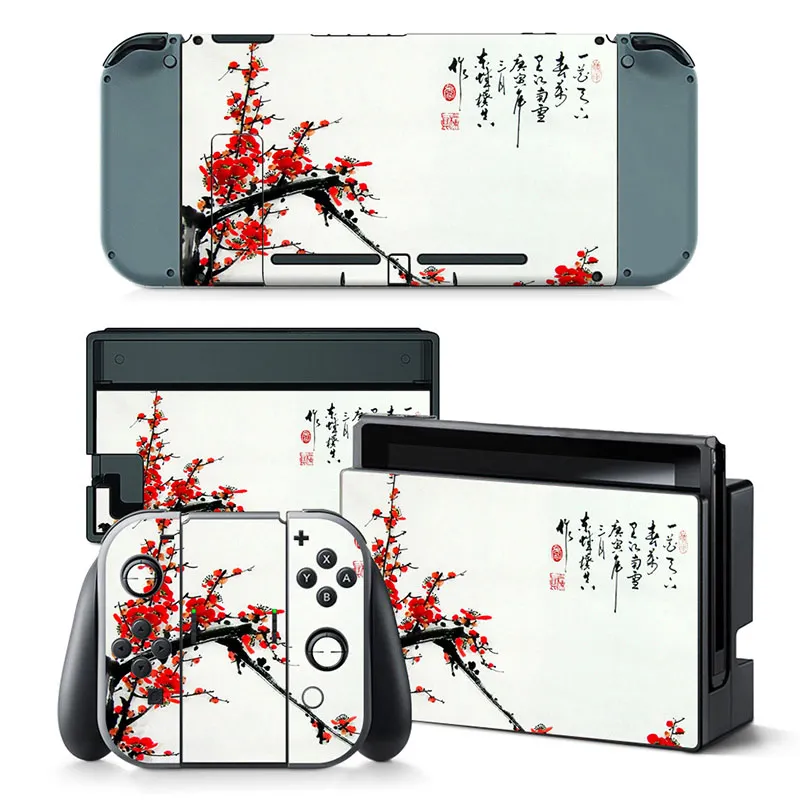 Цветочный дизайн для консоли переключателя и контроллера наклейка кожи