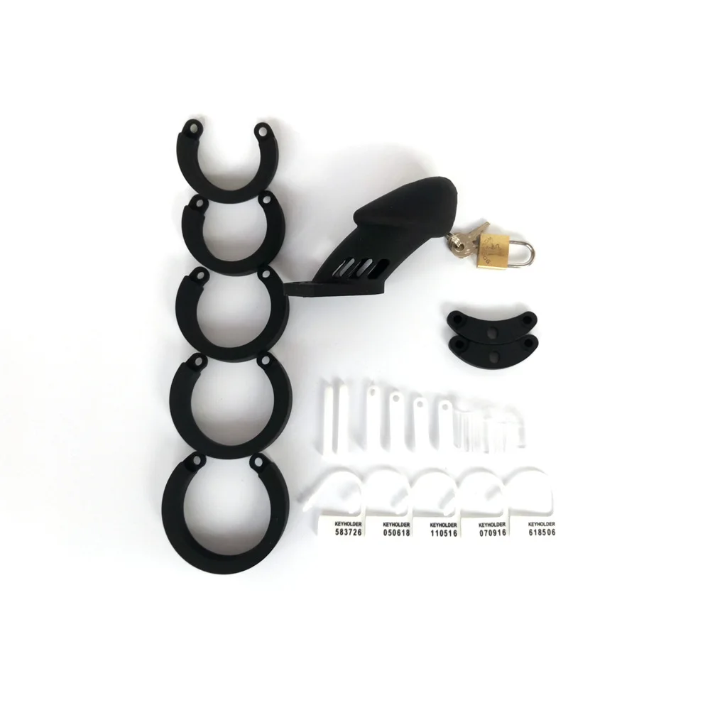 Silicone Black CB6000 Health Lock Chastity Belt Adult Game Cage Sexual Commodity 10X3.8 Cm | Красота и здоровье