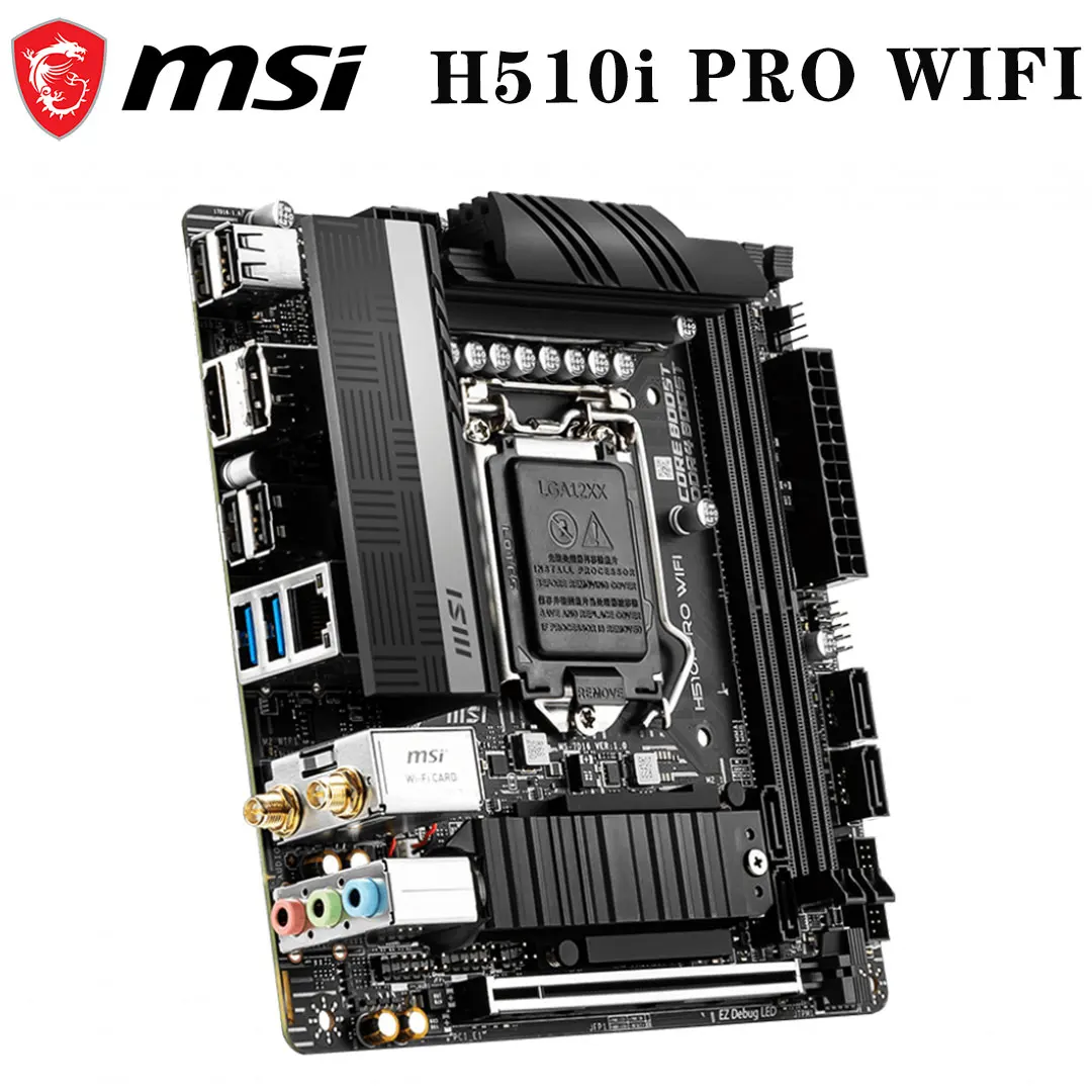 Kaufen 2021 MSI H510I PRO WIFI Motherboard Intel H510 LGA 1200 11th Generation DDR4 64GB PCI-E 4,0 M.2 Bluetooth 5,1 Mainboard Mini-ITX