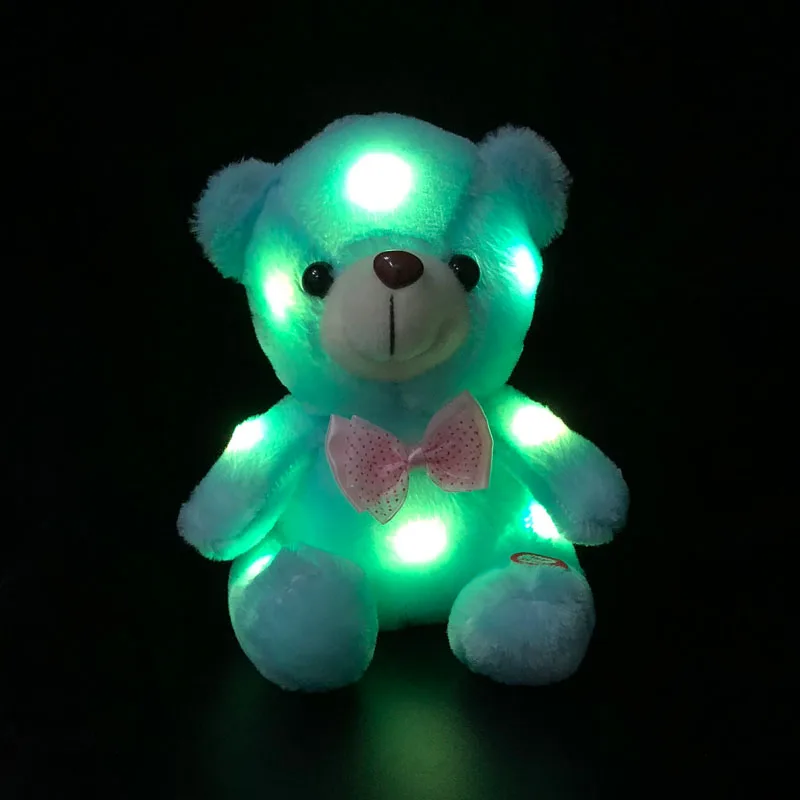 20cm Colorful Glowing Luminous Plush Baby Toys Lighting Stuffed Bear Teddy Lovely Gifts for Kids |