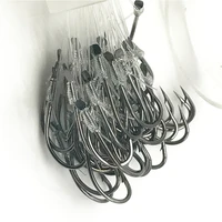 50pcsset of hooks for fishing carbon steeljig lead head wire line tied bait roll feeder fly tying carpfishcarp hook link