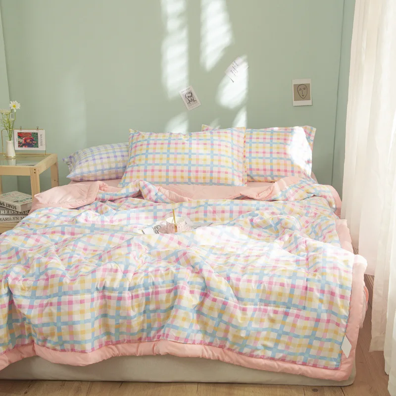 

Летнее одеяло в сетку, цветное одеяло, мягкое одеяло с воздушным охлаждением, дышащее тонкое домашнее покрывало для кровати для мальчиков и ...