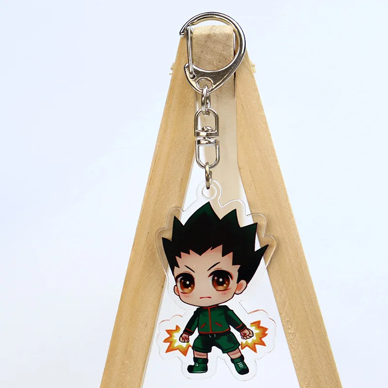 1 шт. мультяшный аниме Hunter X брелок для ключей фигурка Killua Zoldyck Kurapika Hisoka акриловые
