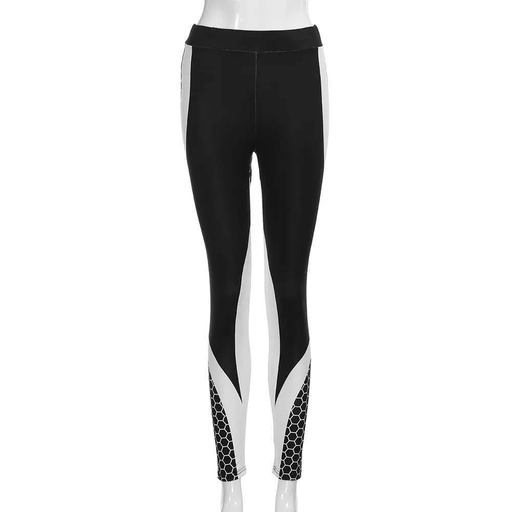 

Sport Fitness leggings Women 3D Mesh Print High Waist Legins Femme Girls Workout Pants Push Up Elastic Slim Pants #PY