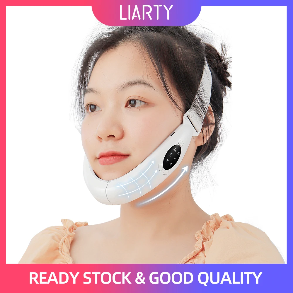 

V-образный аппарат для лифтинга лица, устройство для похудения, высокочастотный Вибрационный Массажер с двойным подбородком, светодиодсвет...