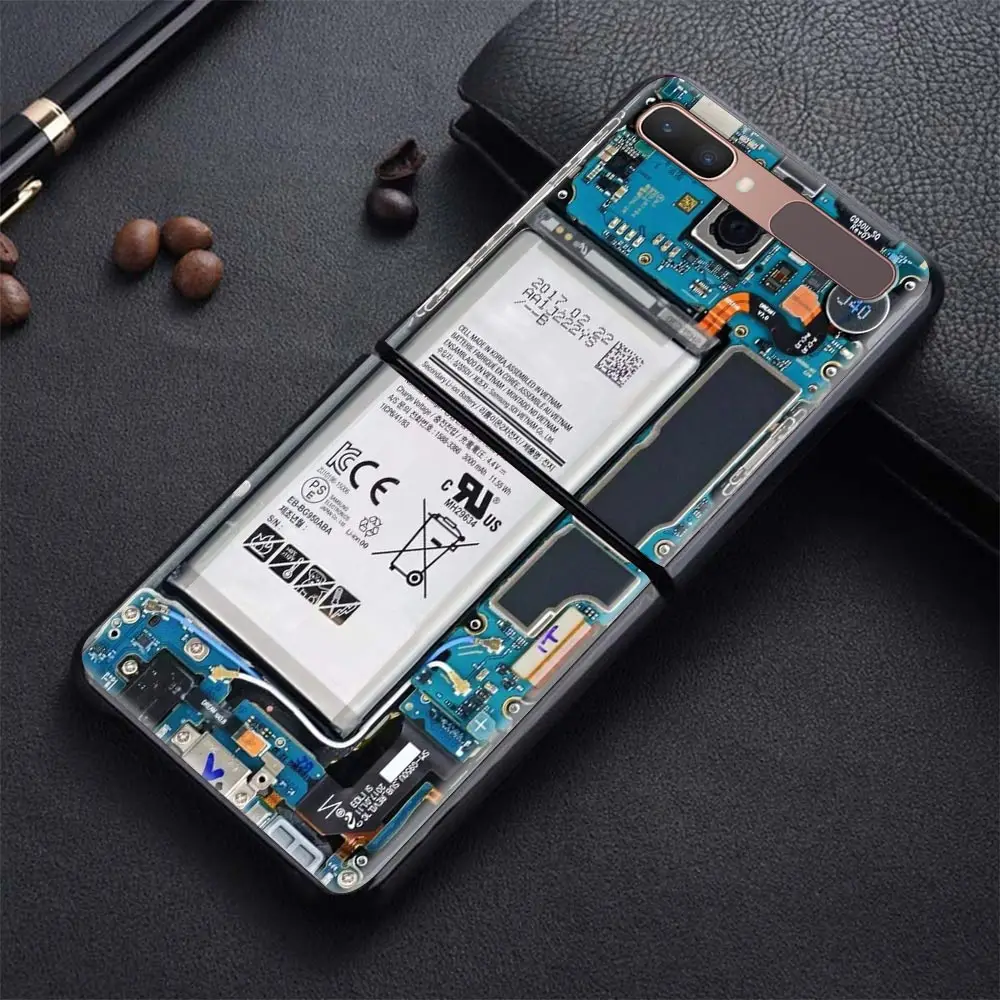 

Circuit Board For Samsung Galaxy Z flip Case Slim Protective Shell Shockproof Hard Cover Skin Smartphone Accessories