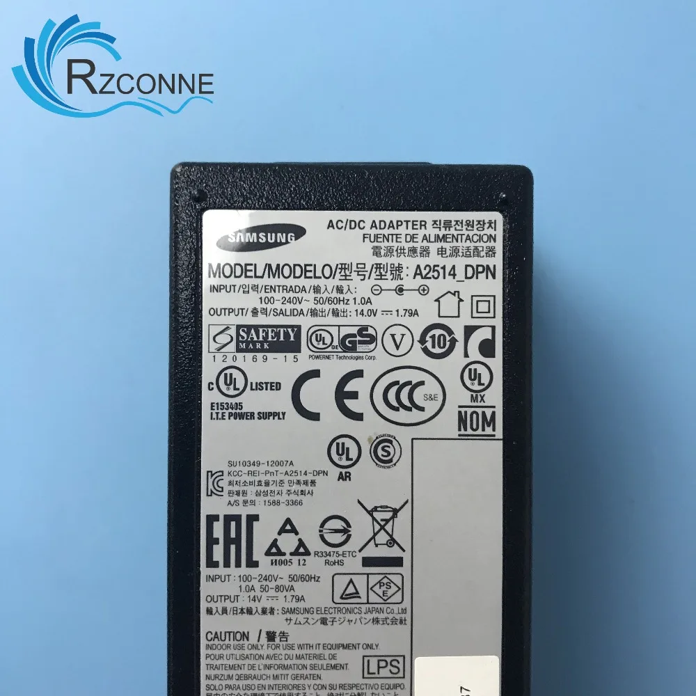 AC адаптер питания зарядное устройство для Samsung A2514_DPN 14V 1.79A 25W S22E390H A2514_FPN