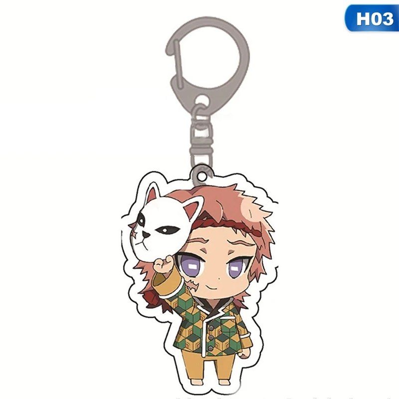 Аниме демон убийца: Kimetsu no Yaiba акриловый брелок для ключей Косплей Аниме Подарки