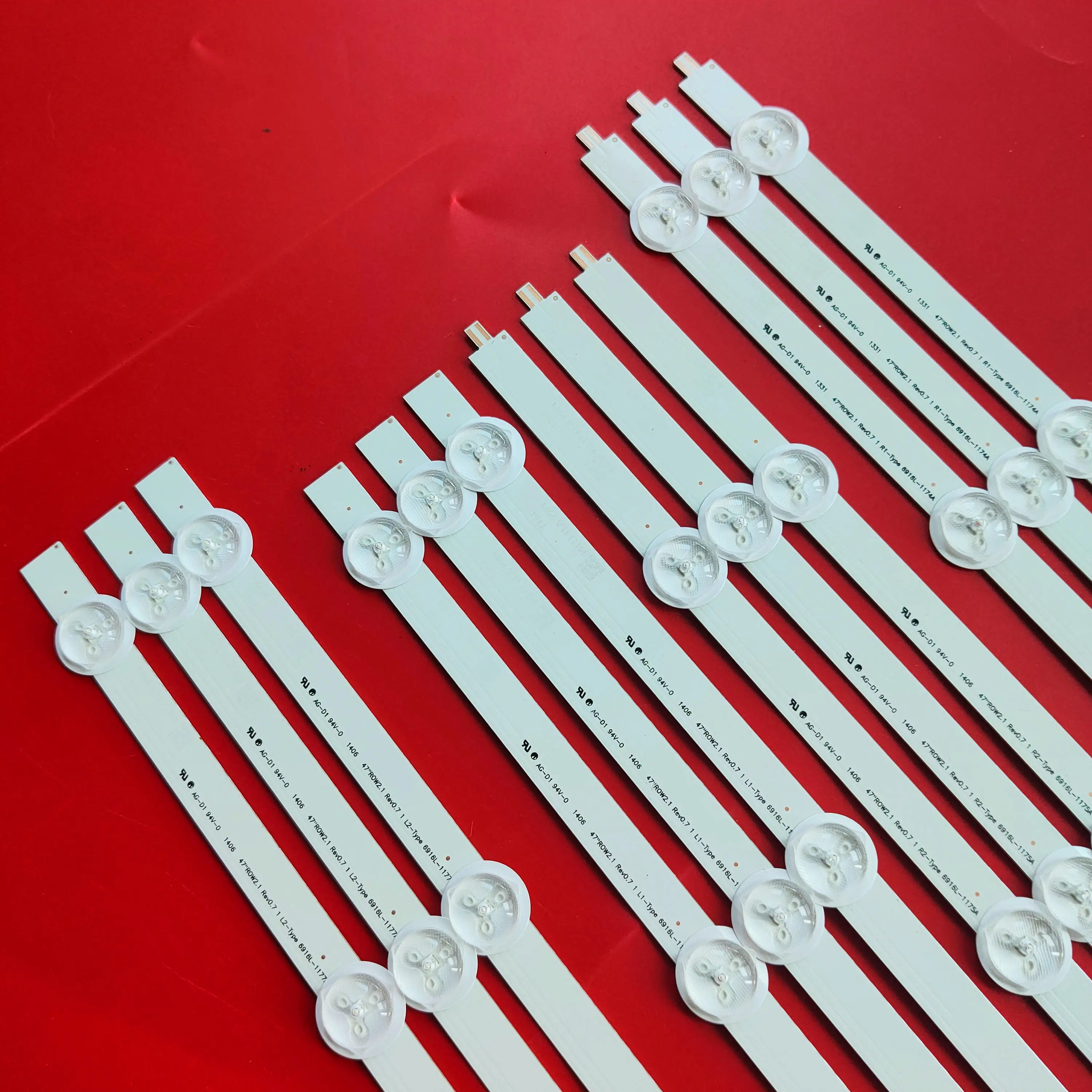 12PCS/set LED strip for LG 47&quotROW2.1 Rev 0.7 47LA613V-ZG47LA613V-ZB 47LA613V-ZF 6916L-1174A 6916L-1175A 6916L-1176A 6916L-1177A | Лампы и