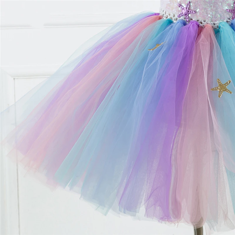 

Girls Mermaid Costume Cosplay Dress Children Halloween Costume For Kids Carnival Party Suit