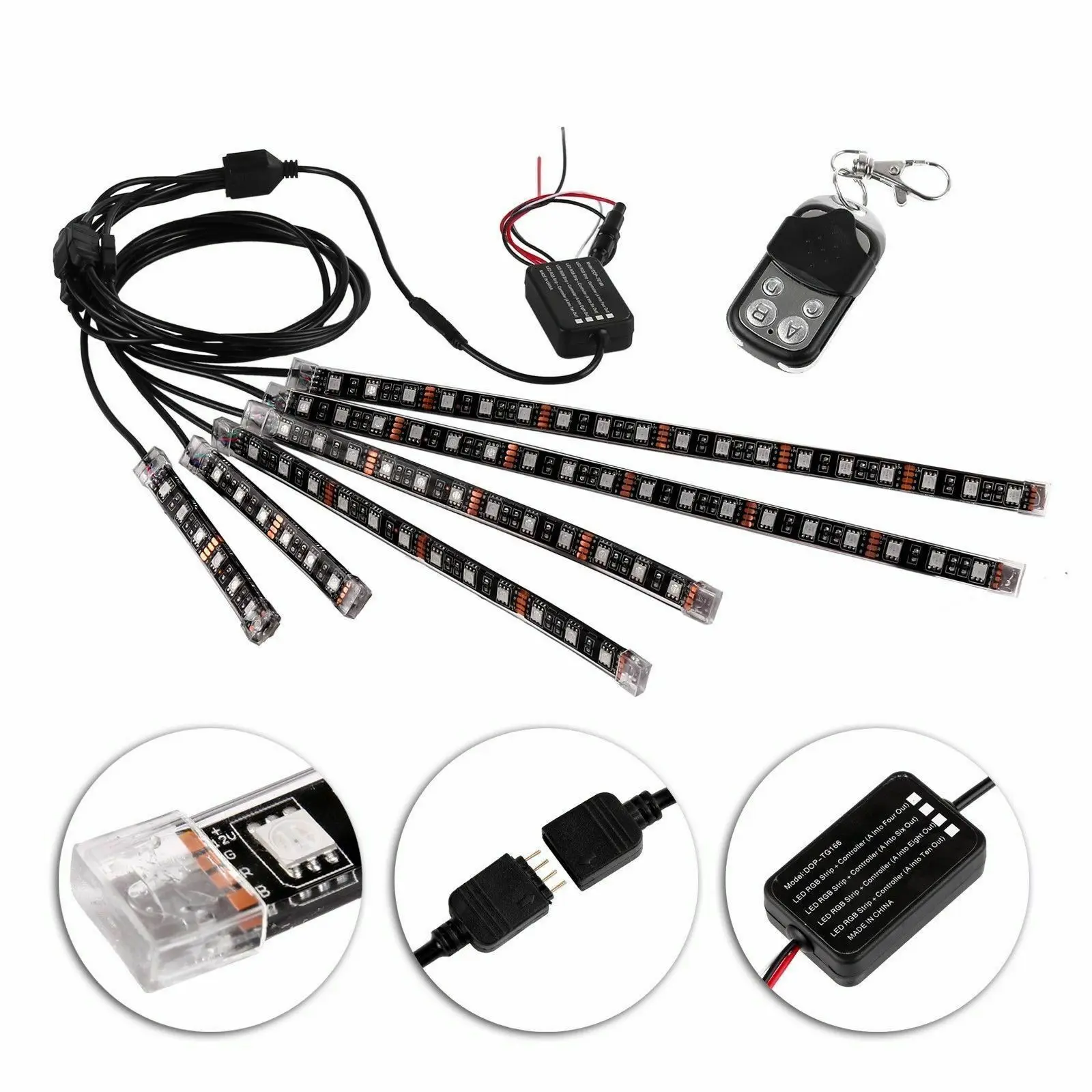 Светодиодная неоновая лента для мотоцикла лампа RGB с дистанционным управлением 18