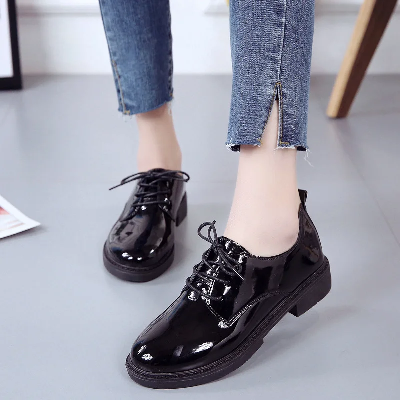 

2020 Fashion Spring & Autumn Oxford Flats Woman Loafers Shoes Women Casual Riband Women's Flats