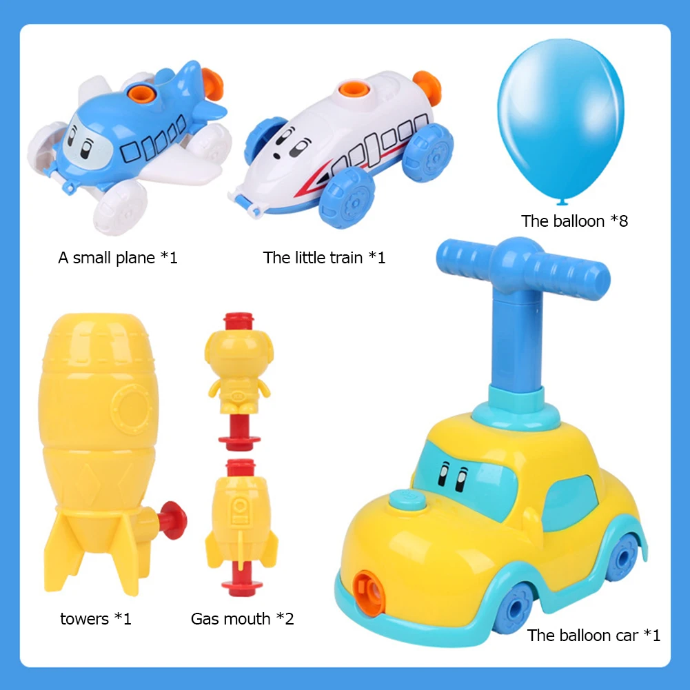 

Power Balloon Launch Tower Toy Puzzle Fun Education Inertia Air Power Balloon Car Science Experimen Toy for Children Gift