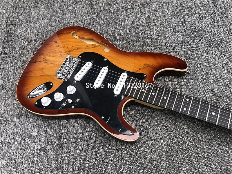 2020 г. высококачественная электрогитара в стиле ST текстурная фанера с картой и