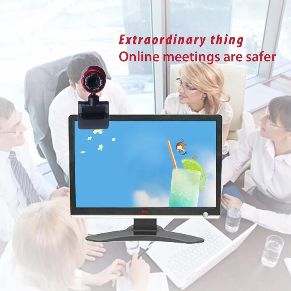 

HD Webcam USB2.0 Web Cam With Mic For Computer PC Laptop Live Broadcast Video Calling Conference Work