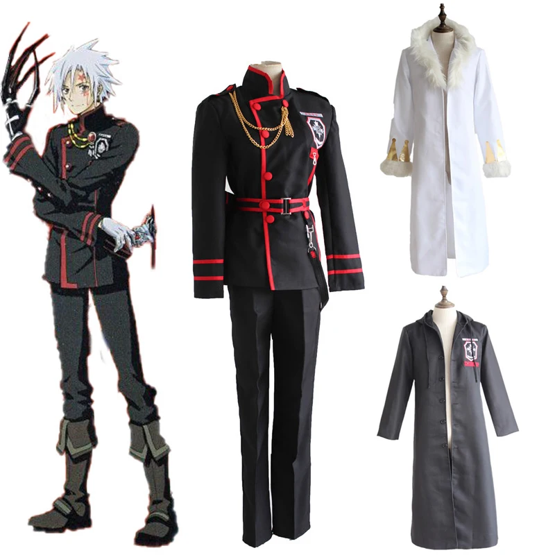 

Anime D.Gray-man Allen Walker Cosplay Costume Full Set School Uniform ( Top + Pants + Belt + Bag + Accessories ) Halloween suit