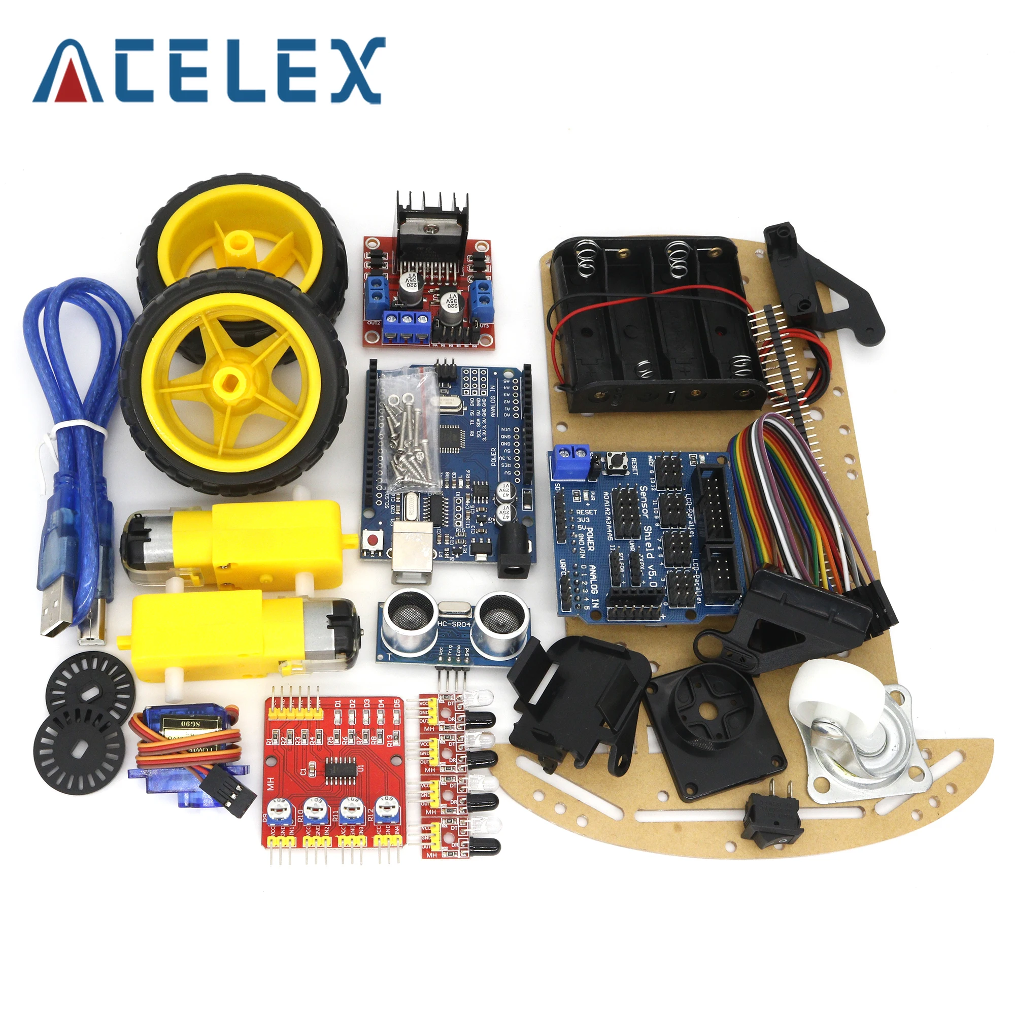 Двигатель для отслеживания обхода комплект шасси смарт-робота кодер скорости