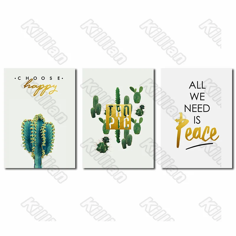 

Plants Style Choose Happy Frameles Poster Home Residential Bedroom Decoration Living Room Cactus Canvas Painting Hd Print Fresco