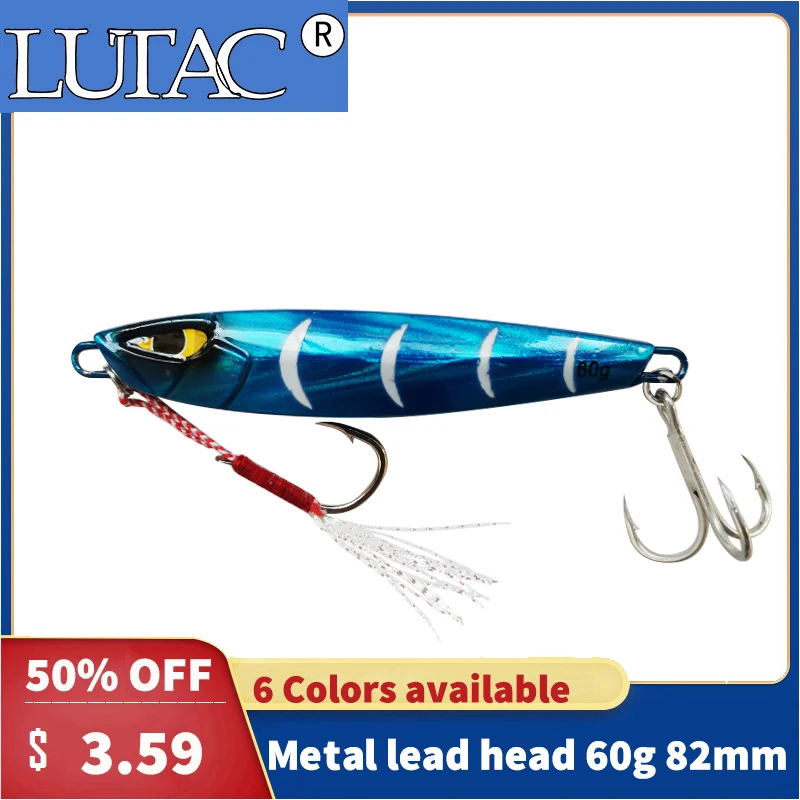 

LUTAC Fishinbg lures spinner metal Hard lure 2020 fishing lures Metal spoon lure 82mm 60g