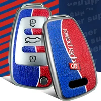 2020 new soft tpu car key case for audi a1 a3 a4 a5 q7 a6 c5 c6 car anti drop holder shell remote cover car styling keychain