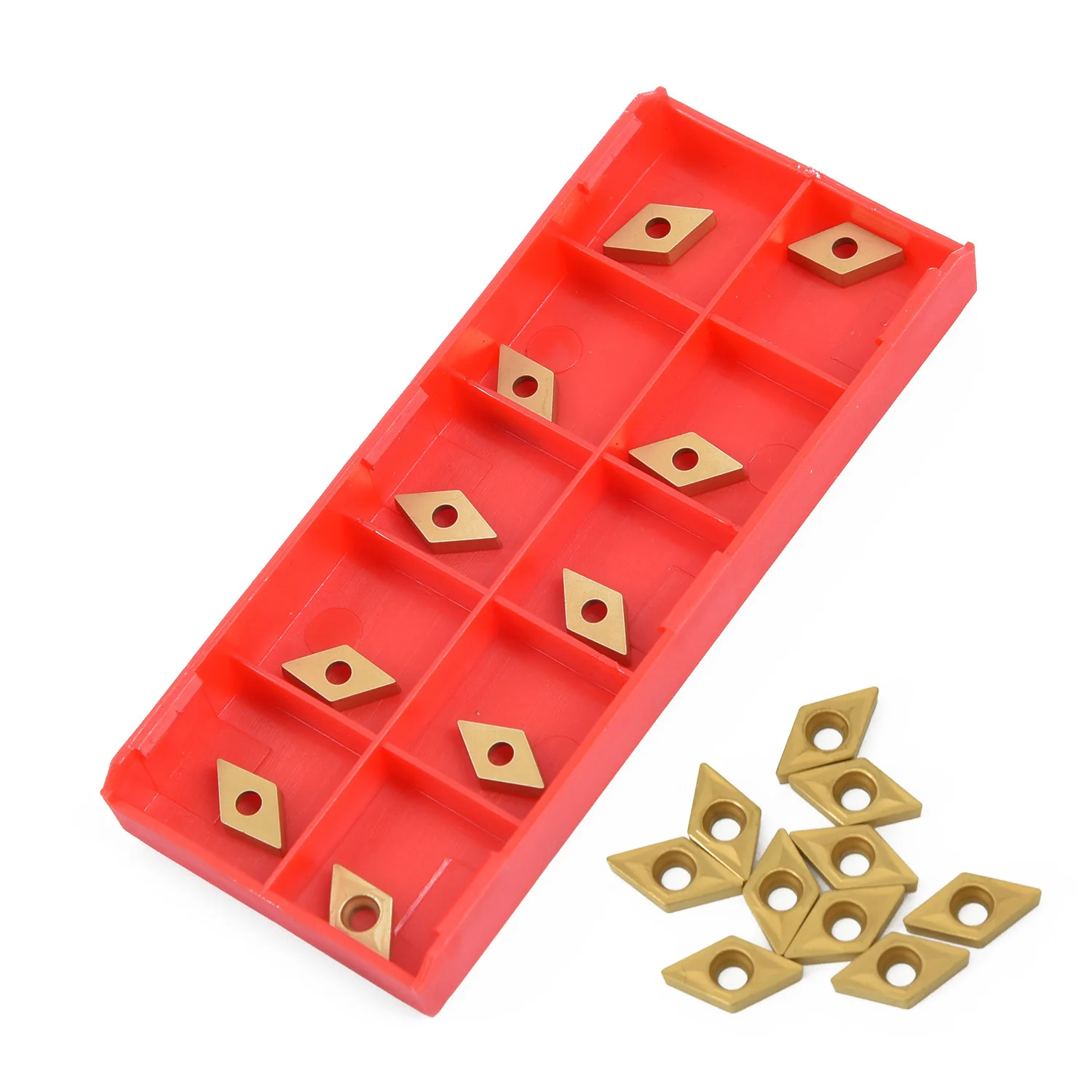 

10x DCMT070204/ US735/ DCMT21.51 Carbide Insert For Lathe Cutter Turning Tool