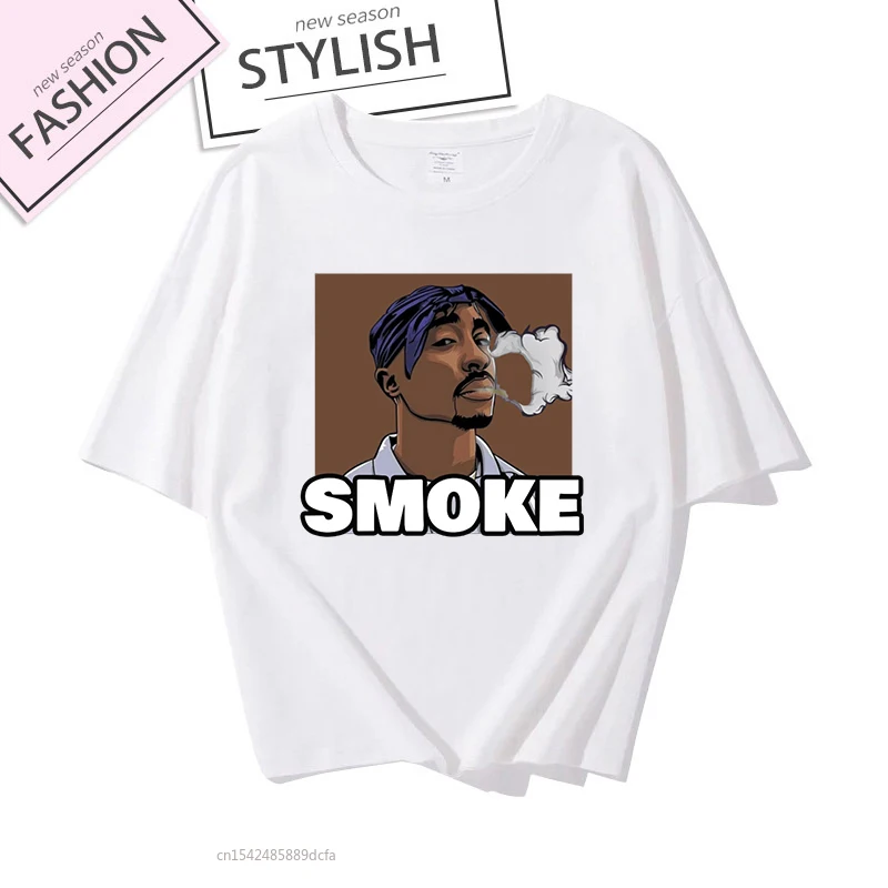 

Summer Fashion Design Customization Tupac 2Pac T Shirt Women Casual Hip Hop Short Sleeve Round Neck Daily Tops