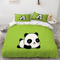 cartoon panda koala bedding set lovely kawaii duvet cover 3d print cute animals bed quilt cover home dorm decor bedspread