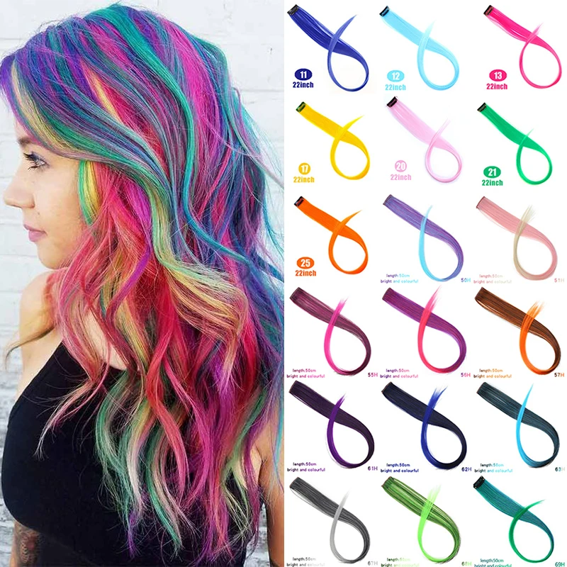 MANWEI Омбре длинные прямые заколки в одном кусочке наращивание волос 20 дюймов