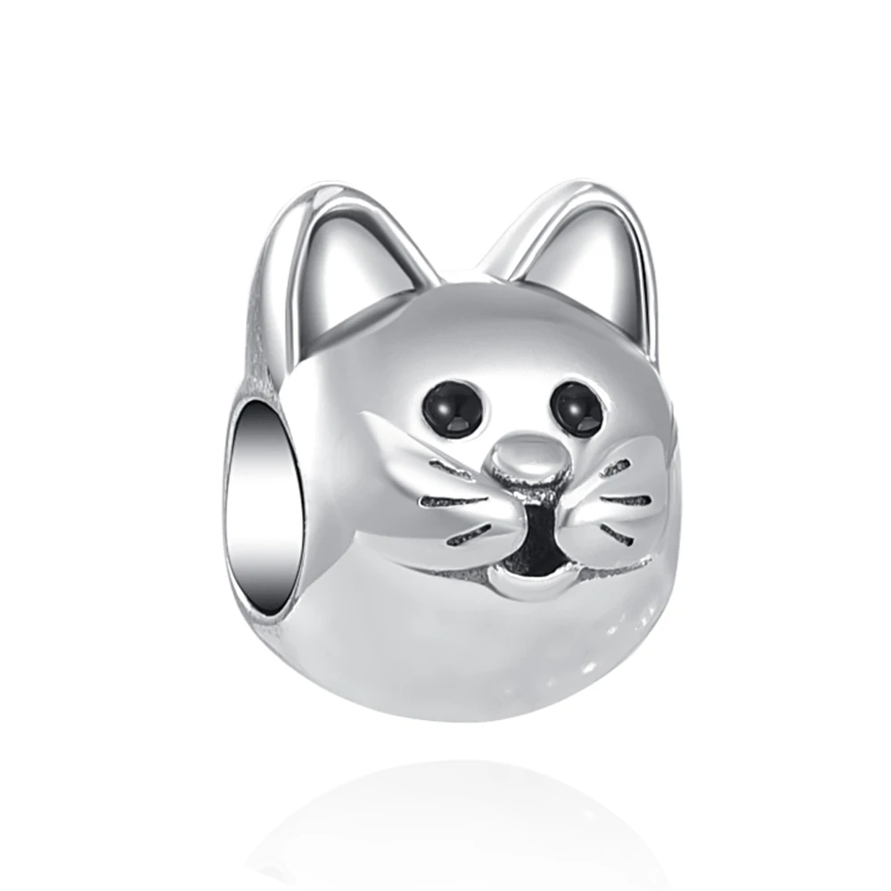 Шармы для браслета из серебра 925 пробы в виде кошки свиньи собаки медведя скота