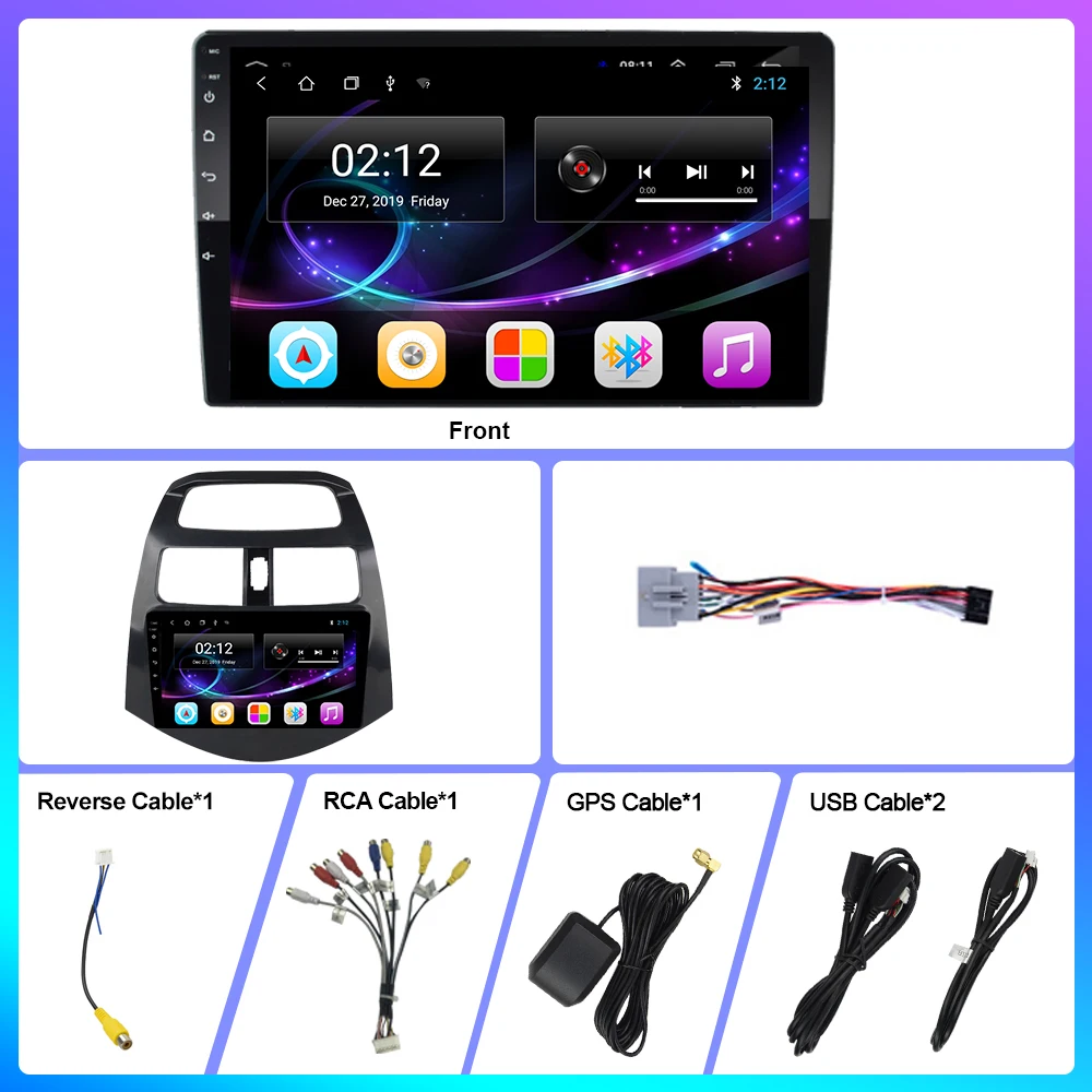 

Autoradio for CHEVROLET Spark Beat M300 2010-2014 GPS Navigation Car Radio Android 10.0 Muitimedia Player 2din 2 Din DSP 8 Core