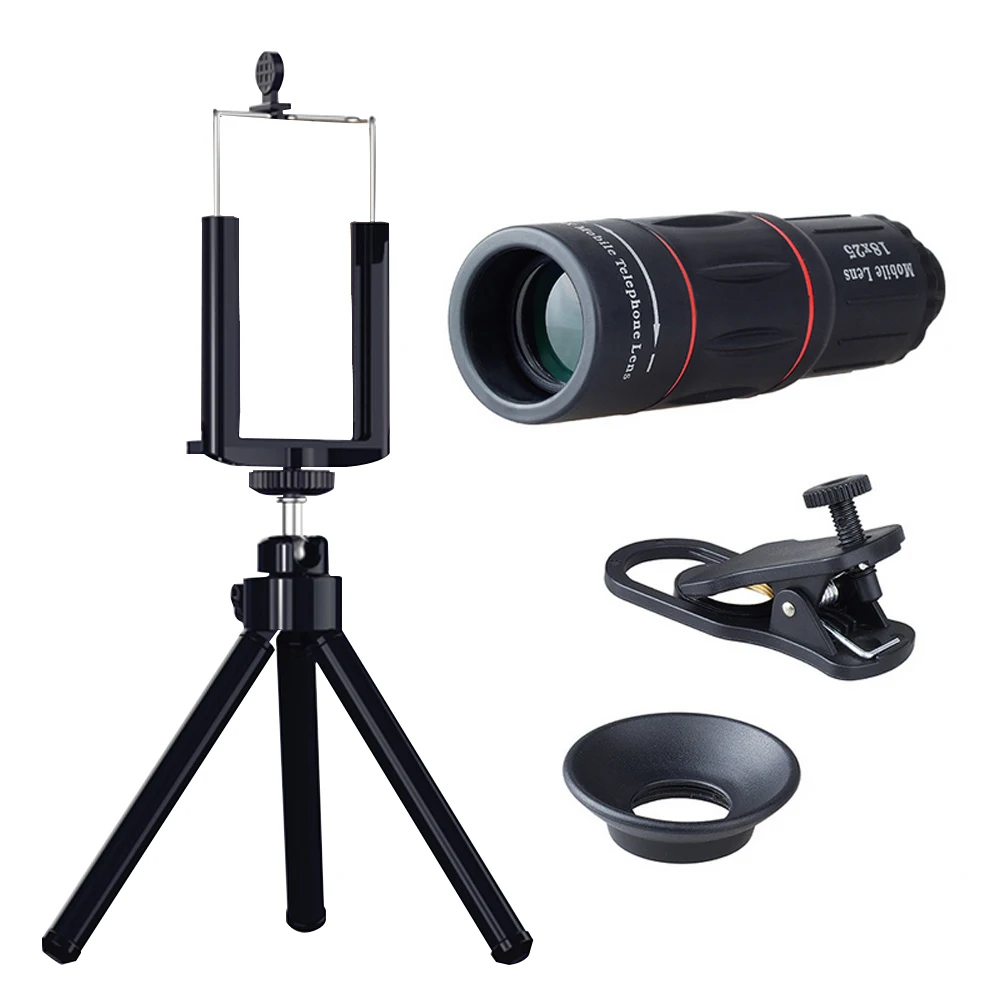 

18X Telescope Zoom Lens Monocular Mobile Phone Camera Lens For IPhone Samsung Smartphones For Camping Hunting Sports Description