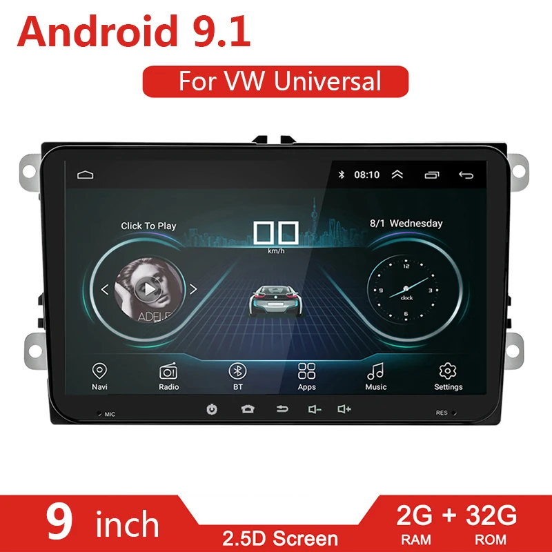 Автомагнитола 9 &quot 2 Din Android 1 GPS навигация для VW Passat B6 volkswagen T5 Skoda Octavia golf 4 5 6